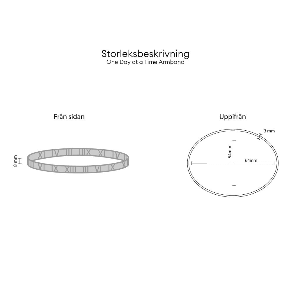 Allergivänligt armband one day at a time