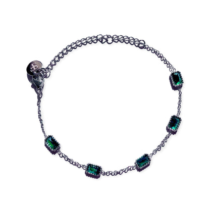 Allergivänligt halsband Classic Emerald Green Armband 