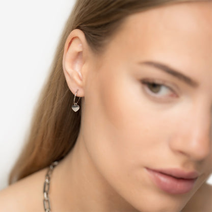 Fantasy Heart Evelyn Hoop Earrings