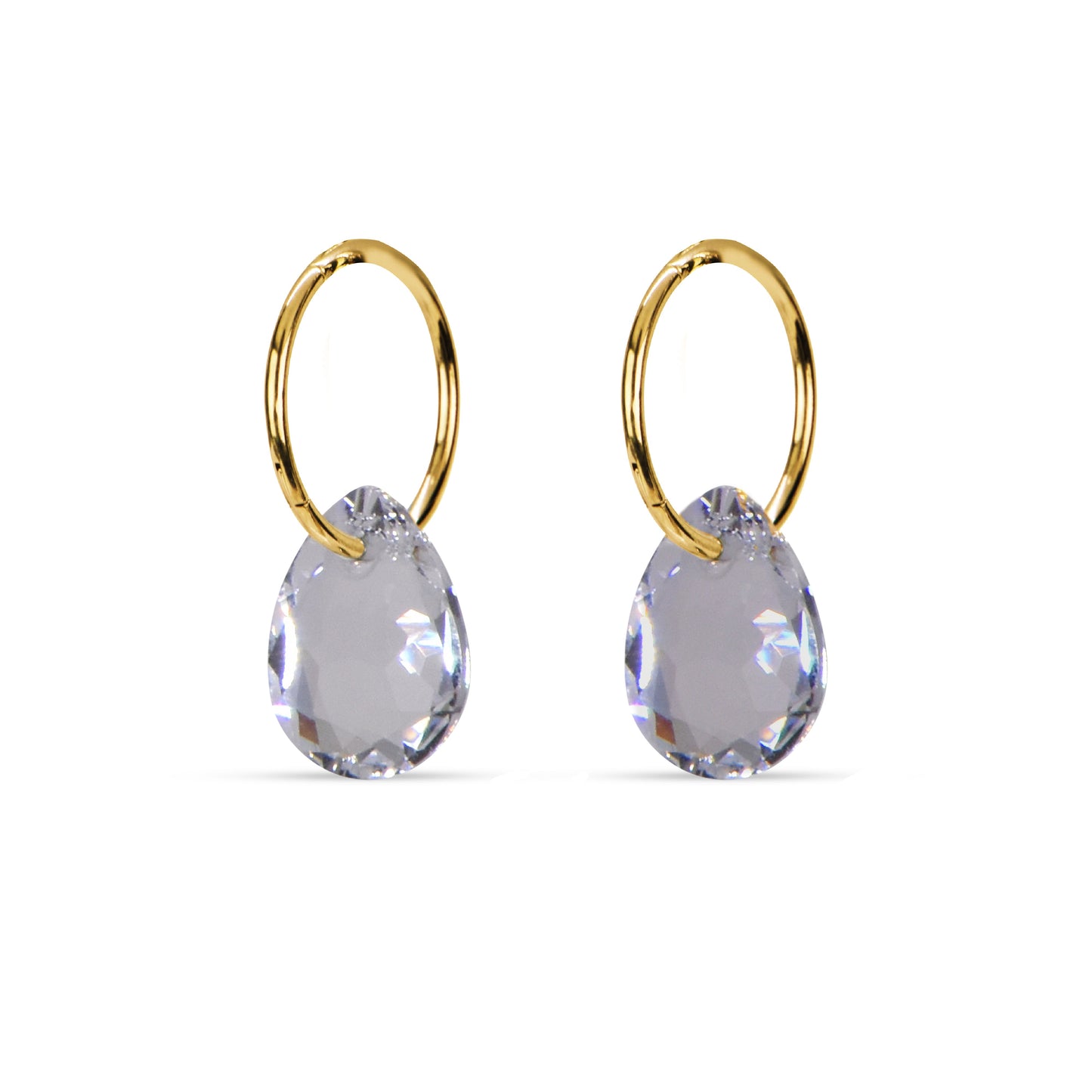 Classic Swarovski Clear Crystal Evelyn Hoop Earrings