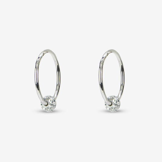 Classic Disco Ball Evelyn Hoop Earrings