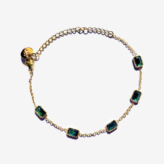 Pulsera clásica verde esmeralda