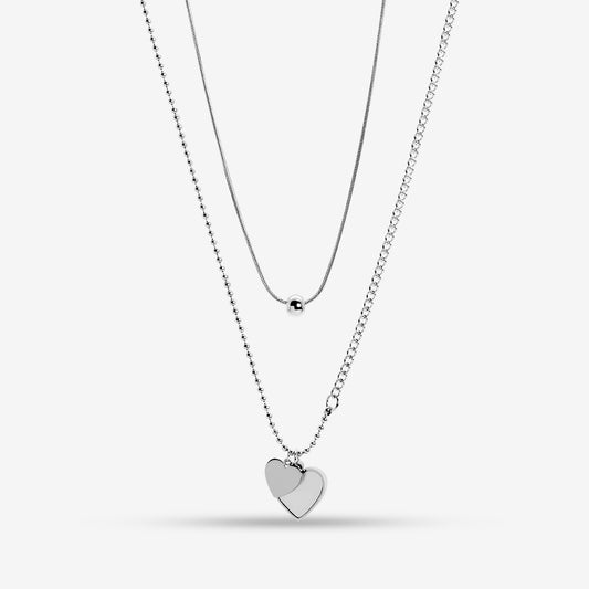 Classic Double Heart Halsband