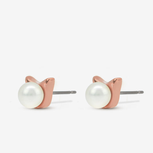 Classic Pearl Cat Earrings