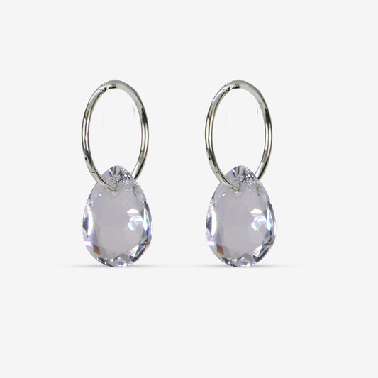 Classic Swarovski Clear Crystal Evelyn Hoop Earrings