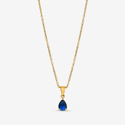 Deep Blue Glow – halsband i kirurgiskt stål 316L