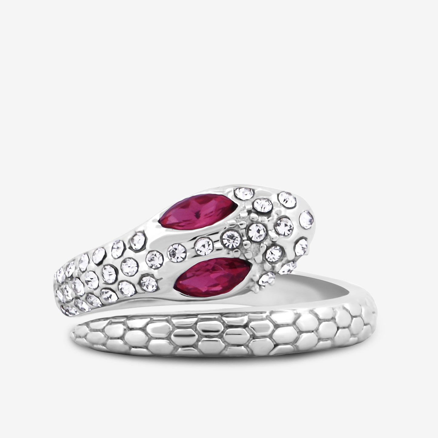 Edge Snake Ring Rosa