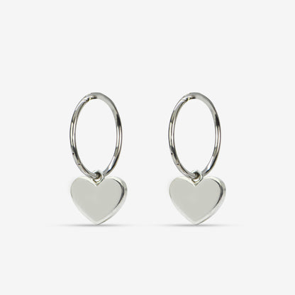 Fantasy Heart Evelyn Hoop Earrings