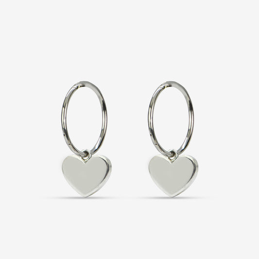 Fantasy Heart Evelyn Hoop Earrings