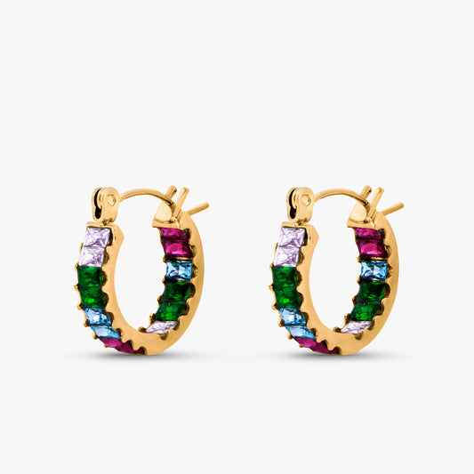 Rainbow Hoop Earring