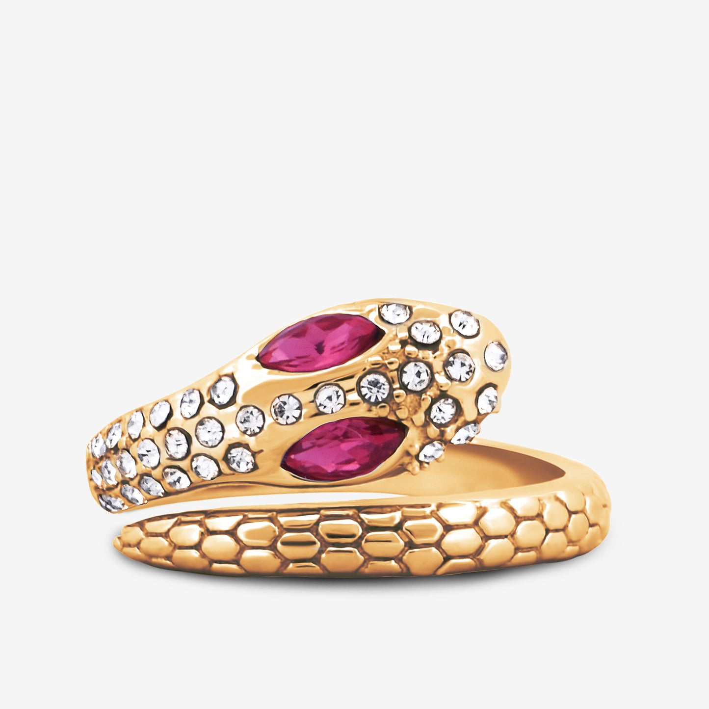 Edge Snake Ring Rosa