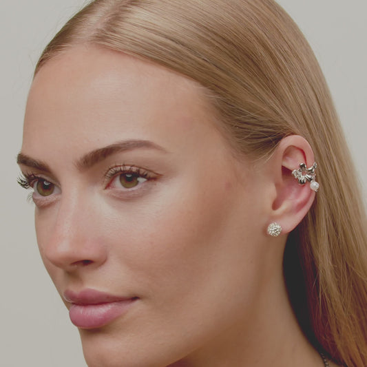 Pendientes clásicos de bola de discoteca de 6 mm