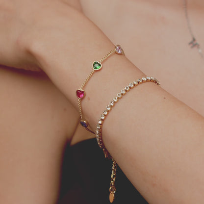 Pulsera Corazones en Colores